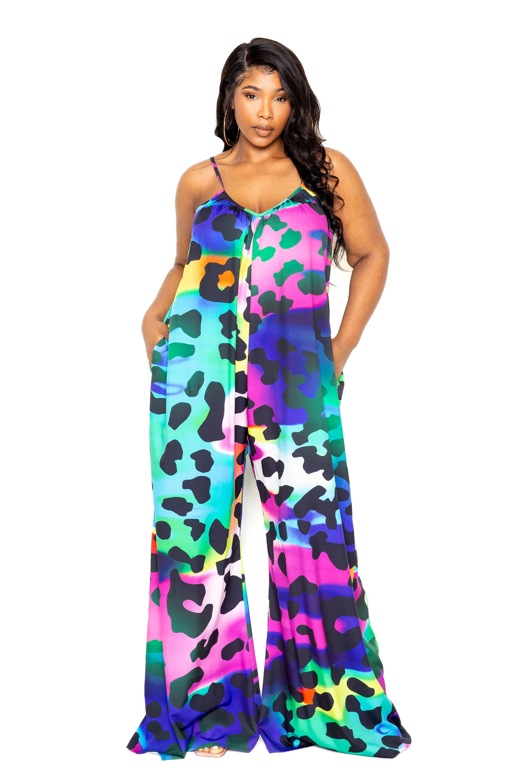 ELECTRIC LEOPARD PRINT JUMPSUIT