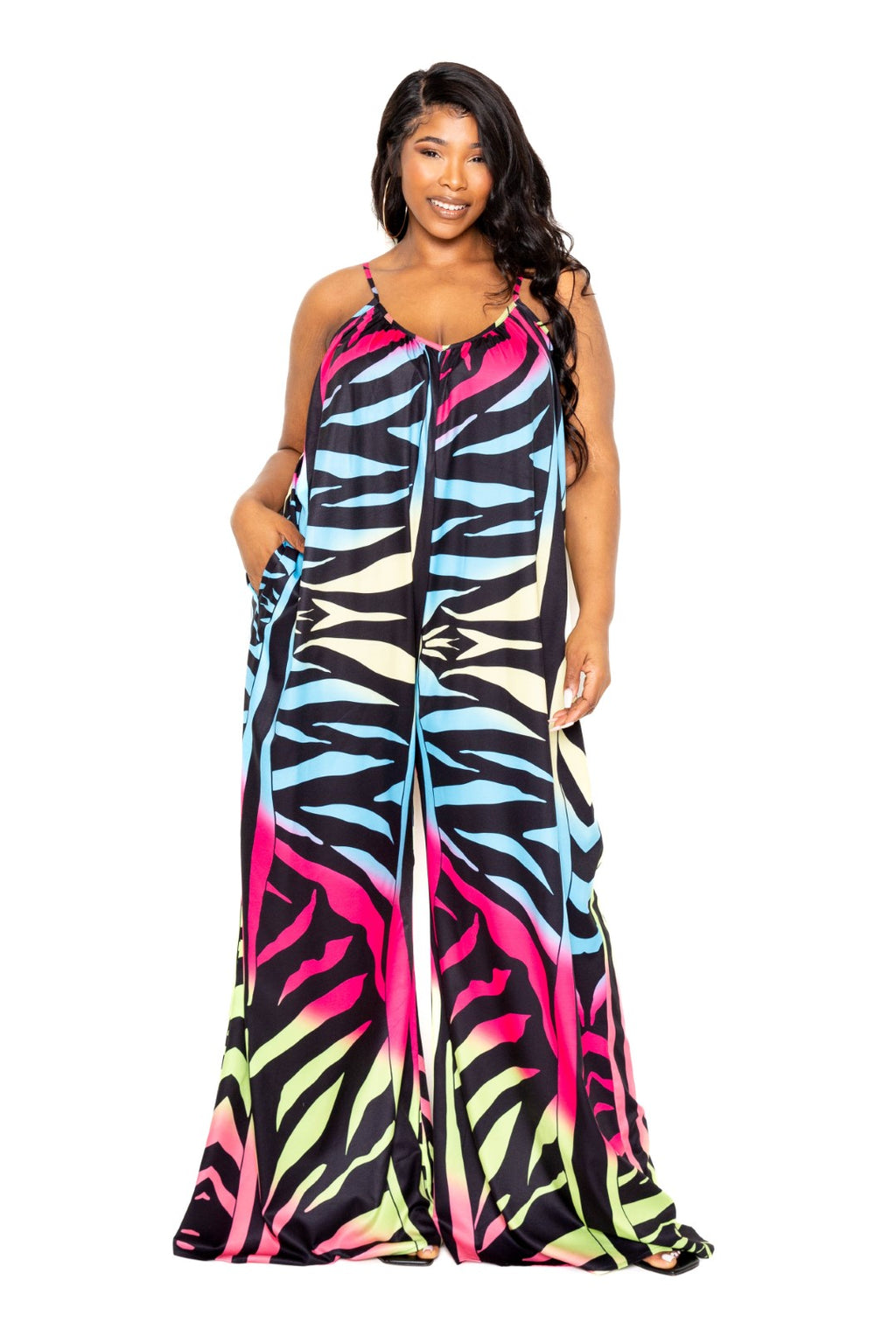 OMBRE ANIMAL PRINT JUMPSUIT