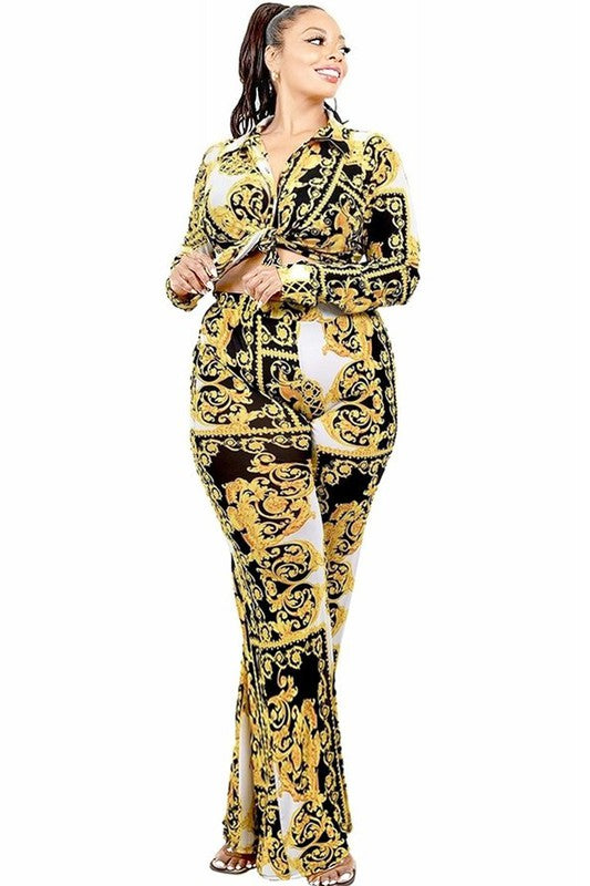 Solid Gold Pant Suit – THE BEAUTYPRINT
