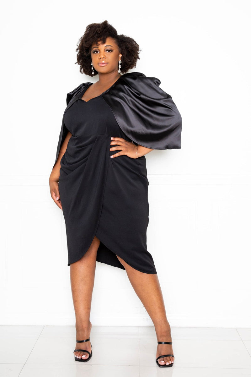 black long sleeve tulip dress Rundholz Black Label Long Sleeve Tulip Dress in Black