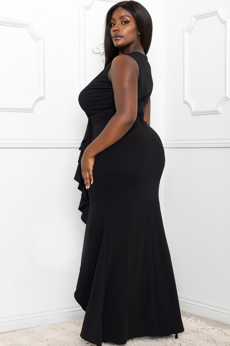 Plus Size Enthral Me Maxi Dress RUFFLE WITH FLARE SKIRT PLUS SIZE MAXI DRESS Thick Plus Size Enthral Me Maxi Dress RUFFLE WITH FLARE SKIRT PLUS SIZE MAXI DRESS Thick