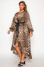 LEOPARD HIGH LOW DRESS