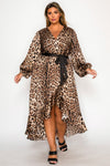 LEOPARD HIGH LOW DRESS