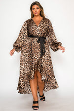 LEOPARD HIGH LOW DRESS