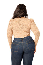 LONG SLEEVE LACE BODYSUIT