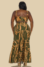 BUSTIER TOP WITH MAXI SKIRT SET