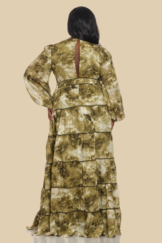 DEEP V 5 TIERED MAXI DRESS (Copy)
