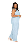 DENIM RELAXED FIT SLEEVELESS JUMPSUIT