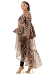 RUFFLE KIMONO CARDIGAN