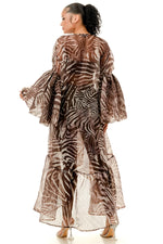 RUFFLE KIMONO CARDIGAN