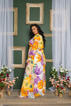 FLORAL PRINT MAXI DRESS