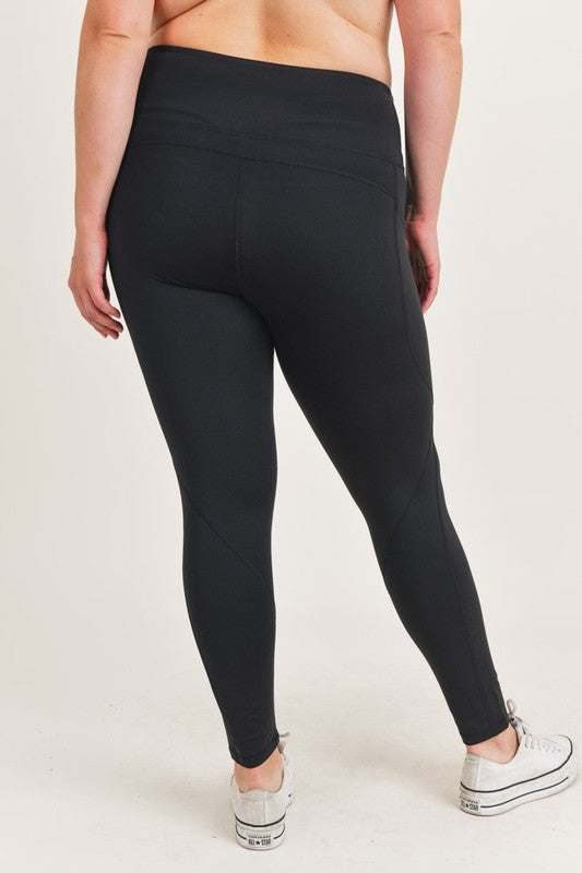 TAPERED BAND ESSENTIAL SOLID LEGGINGS