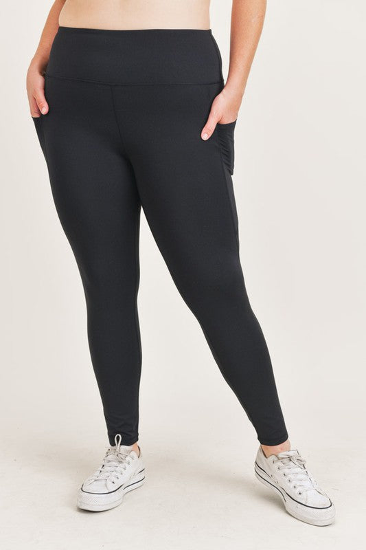 TAPERED BAND ESSENTIAL SOLID LEGGINGS