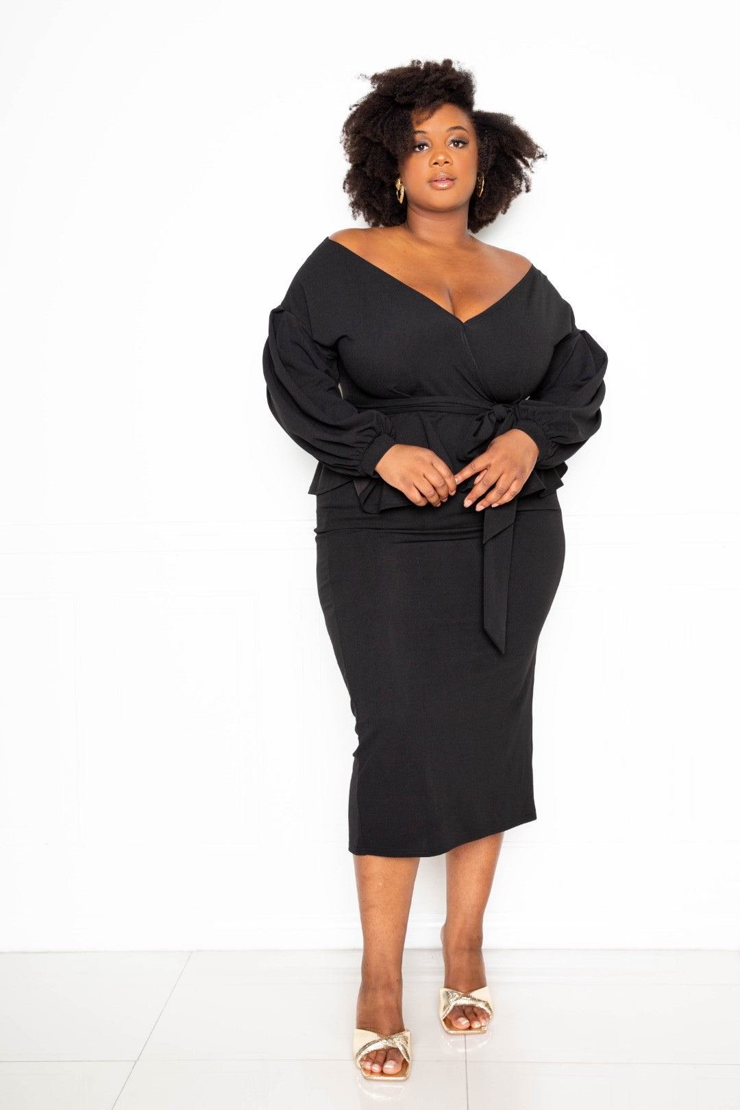 bodycon peplum hem dress SQUARE NECK PEPLUM BODYCON DRESS Thick
