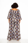 GEOMETRIC PRINT FLARE JUMPSUIT